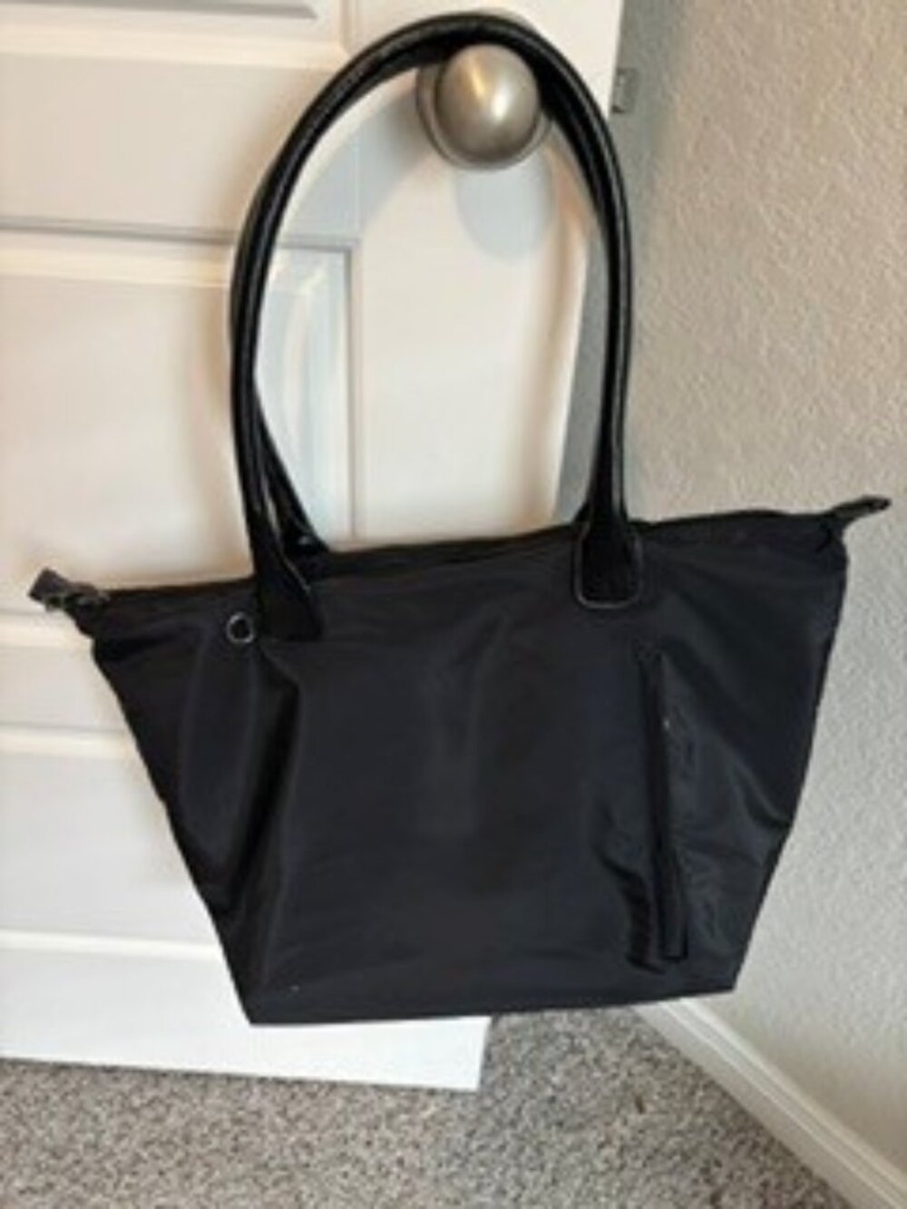 Black Laptop Tote Bag with Padded Compartment